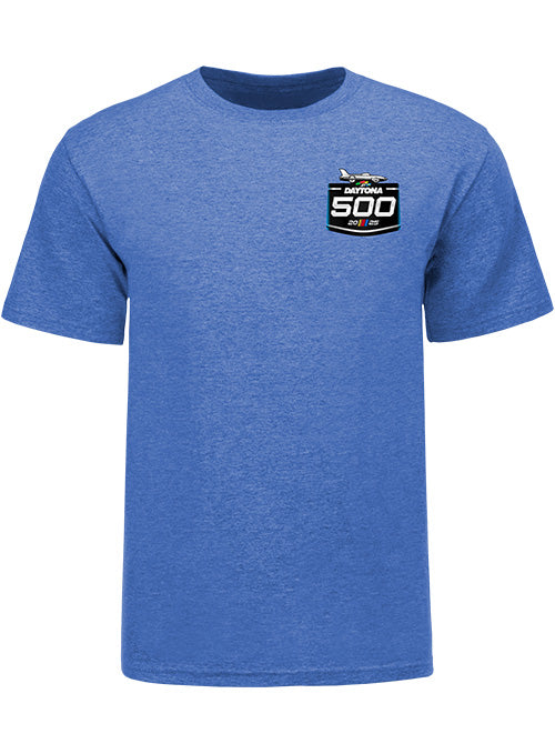 2025 Daytona 500 Logo Drop TShirt Blue Pit Shop Official Gear