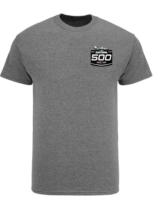 2025 Daytona 500 Logo Drop TShirt Gray Pit Shop Official Gear