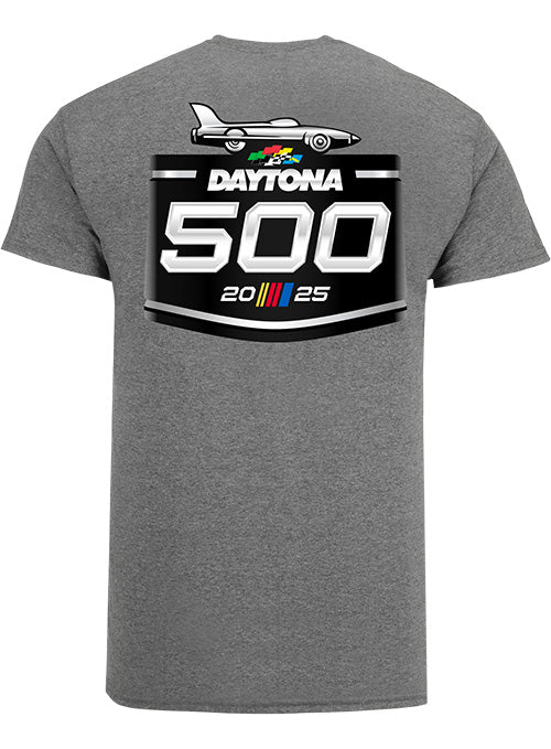 2025 Daytona 500 Logo Drop TShirt Gray Pit Shop Official Gear