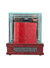 Bowman Gray Stadium Small Desktop Display Case with Authentic Piece of Actual Guardrail - Front View