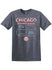 2024 Chicago Street Race Track Outline T-Shirt - Front View