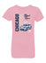 Youth Girls Chicago Street Race Car T-Shirt in Pink - Front View