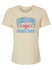 Ladies Chicago Street Race Collegiate T-Shirt in Tan - Front View