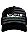 Michigan Tonal Americana Hat in Black - Front View