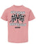 Toddler Girls Daytona "Chasing Checkers" T-Shirt - Front View