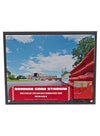 Bowman Gray Stadium Wall Hangable Plaque with Authentic Guardrail - Front View