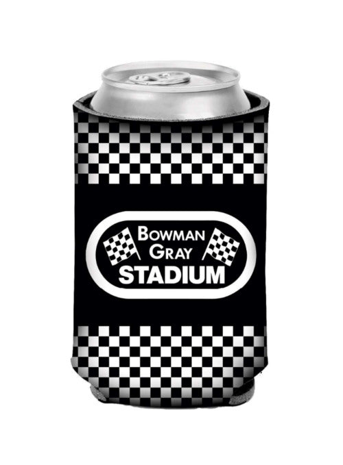 Bowman Gray Stadium Checkered Can Cooler