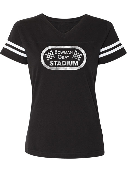 Ladies Bowman Gray Jersey T-Shirt - Front View