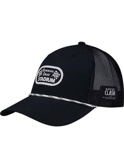 Bowman Gray Black Rope Hat - Angled Left Side View