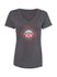 2023 Chicago Street Race Ladies V-Neck in Grey - Front View