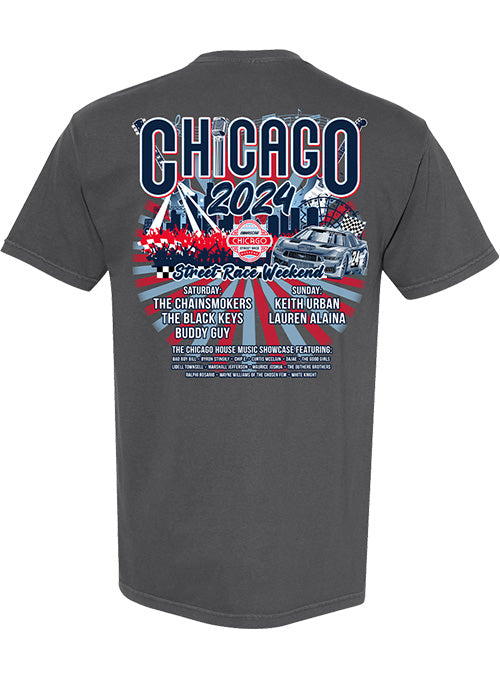 2024 Chicago Street Race Concert T-Shirt - Back View