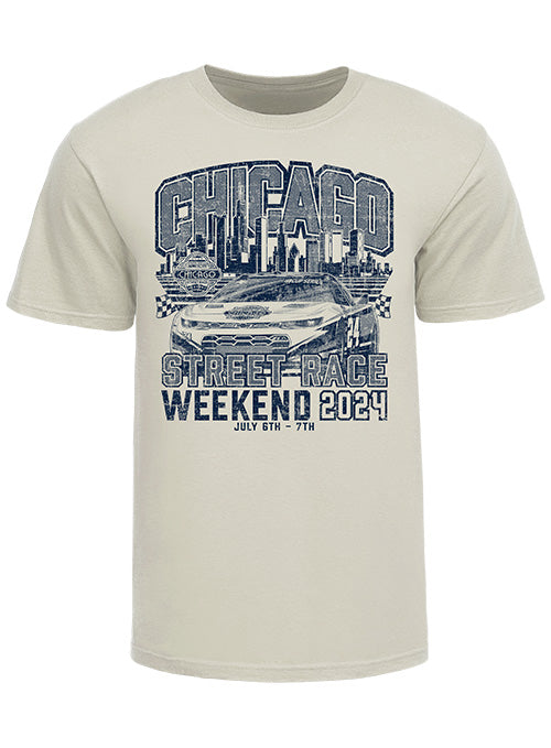2024 Chicago Street Race Skyline T-Shirt - Front View