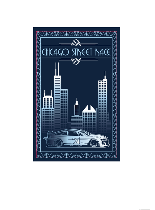 Chicago Street Race 2x3 Magnet