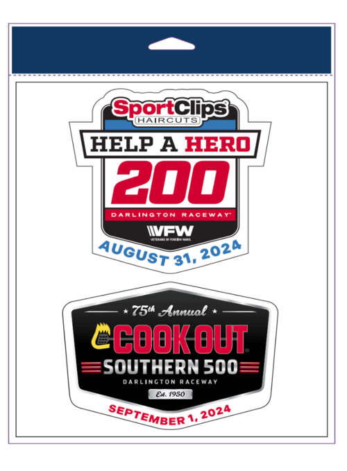 2024 Cookout Southern 500 2 Pack Decal