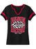 Ladies Darlington Collegiate Checkered T-Shirt - Front View