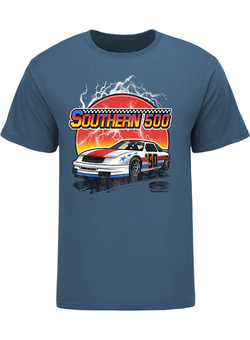 Darlington Southern 500 Retro Car T-Shirt - Front View