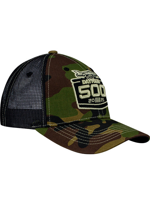 2025 Daytona 500 Tonal Camo Hat - Angled Right Side View