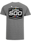 2025 Daytona 500 Logo Drop T-Shirt - Gray - Back View