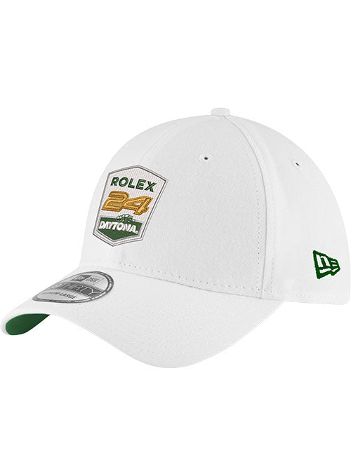 Rolex 24 White New Era Flex Hat - Angled Left Side View