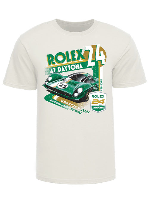 2025 Rolex 24 Retro Car T-Shirt - Front View