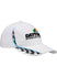 Ladies Daytona Checkered Hat in White - Angled Right Side View