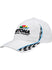 Ladies Daytona Checkered Hat in White - Angled Left Side View