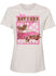 Ladies Daytona Retro Car T-Shirt - Front View