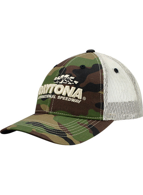 Daytona Meshback Camo Hat - Angled Left Side View