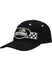 Daytona Checkered Hat in Black - Angled Left Side View