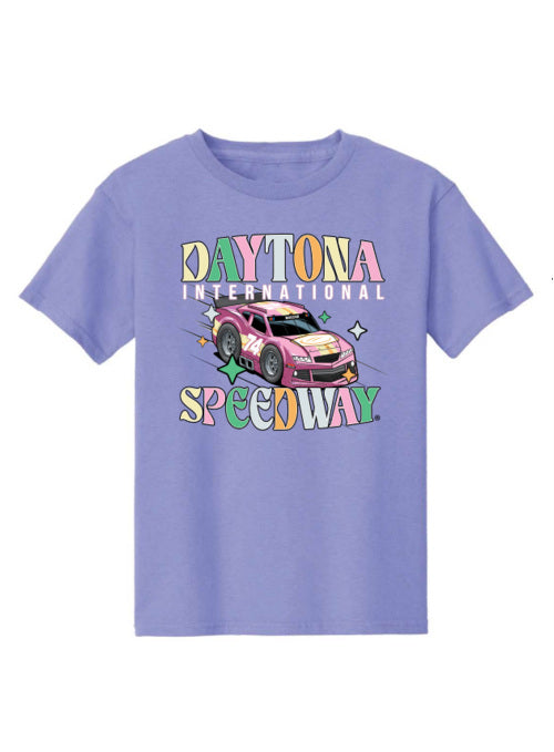 Youth Girls Daytona Pastel Car T-Shirt