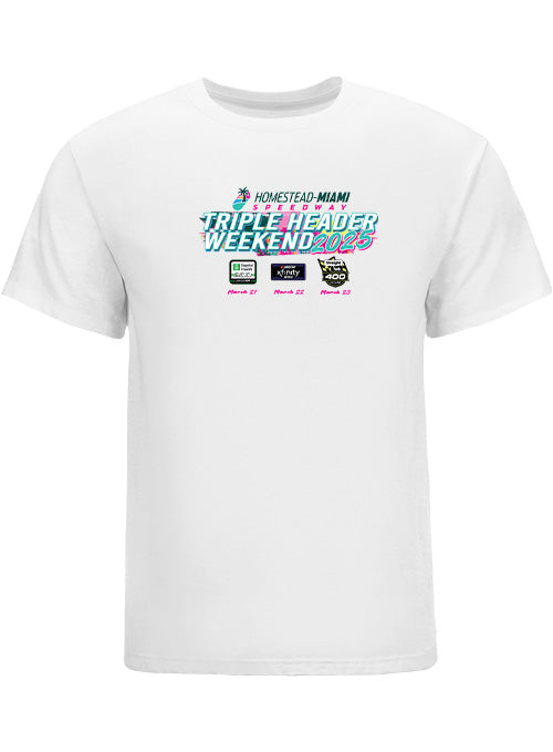 2025 Homestead-Miami Speedway Triple Header Weekend T-Shirt - Front View