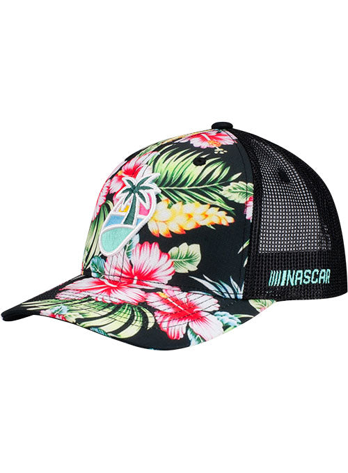 Homestead Dark Floral Hat - Angled Left Side View