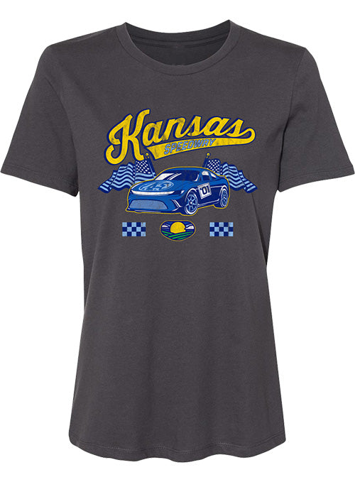 Ladies Kansas Americana Car T-Shirt - Front View