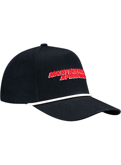 Martinsville Black Rope Hat - Angled Right Side view