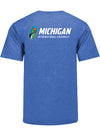 Michigan International Speedway Logo Drop T-Shirt in Blue - Back View