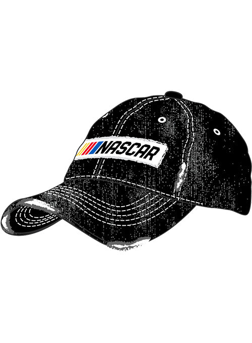 Ladies NASCAR Ripped Denim Hat - Angled Left Side View