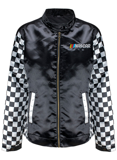 Ladies NASCAR Satin Jacket - Front View