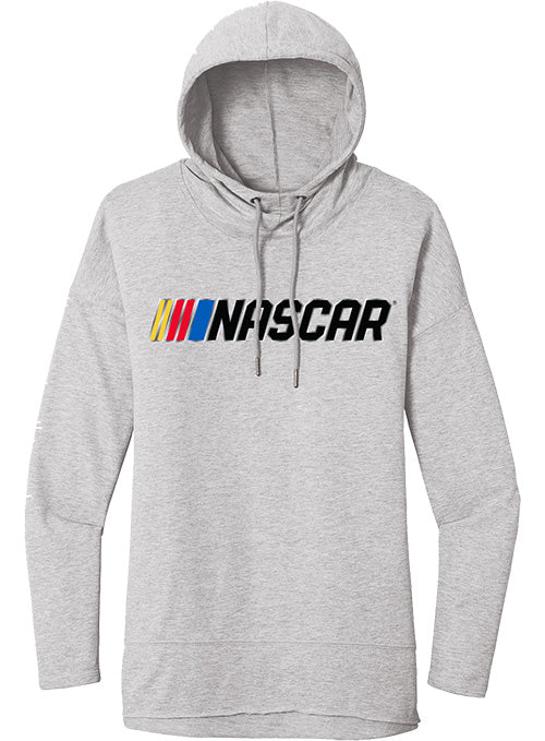 Ladies NASCAR Silver Border Logo Fleece - Front View