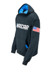 NASCAR Logo Black Hooded Sweatshirt - Angled Left Side View