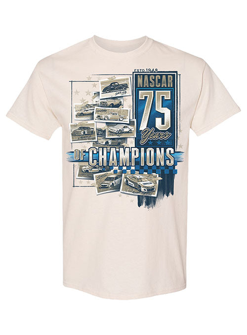 NASCAR 75 Years of Champions T Shirt Pit Shop Official Gear