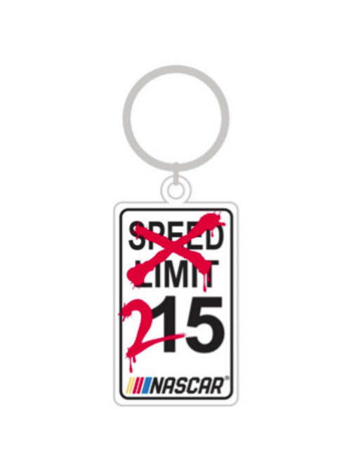 NASCAR Speed Limit PVC Keychain