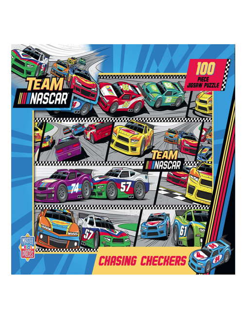 NASCAR Kids Chasing Checkers Puzzle