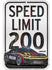 NASCAR Speed Limit Ghost Car Sign