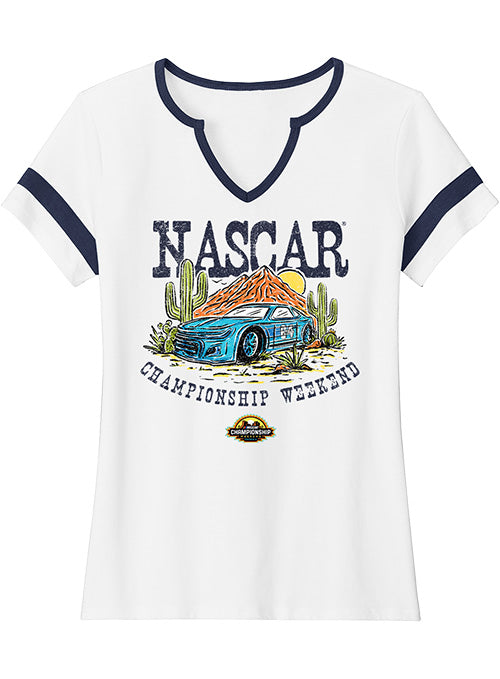 Ladies Championship Weekend Mountain Car T-Shirt - Front View