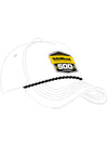 2024 Yellawood 500 Event Rope Hat in White - Angled Right Side View