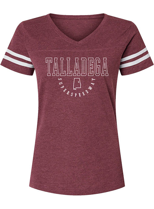 Ladies Talladega Jersey Collegiate T-Shirt - Front View