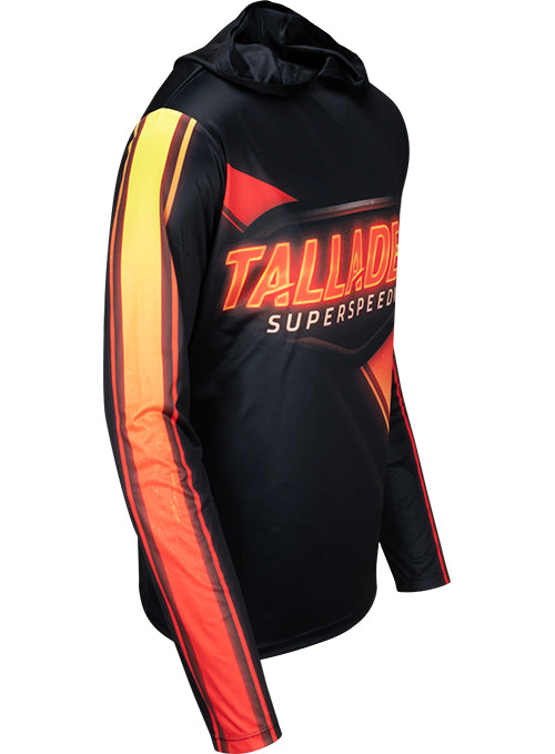 Talladega Long Sleeve Sublimated Hoodie - Angled Right Side View