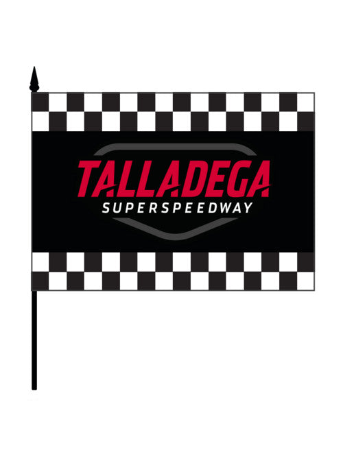 Talladega Superspeedway Checkered Stick Flag