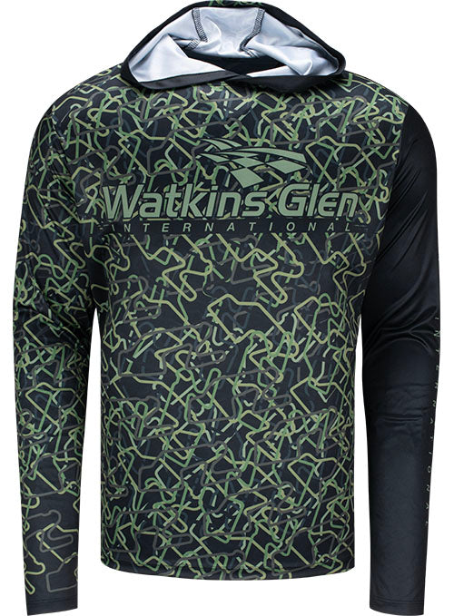 Watkins Glen International Long Sleeve Sublimated Hoodie - Front View