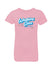 Youth Girls Watkins Glen International Bubble Font T-Shirt in Pink - Front View